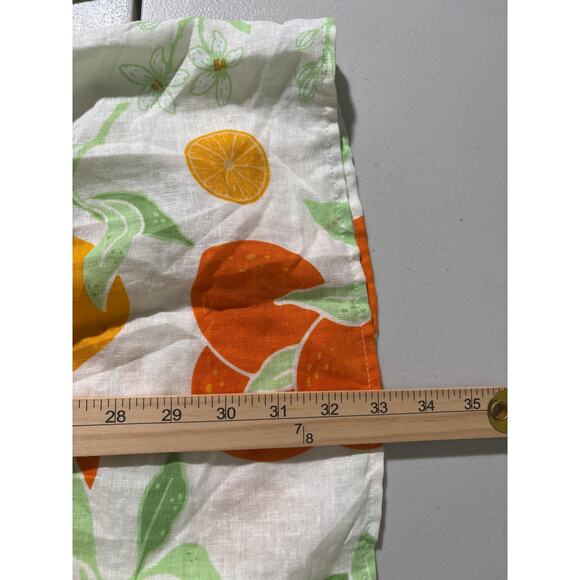 Linen Midi Skirt Rachel Zoe Women Size XL Multicolor Blend Belted Fruit Floral - Picture 6 of 9